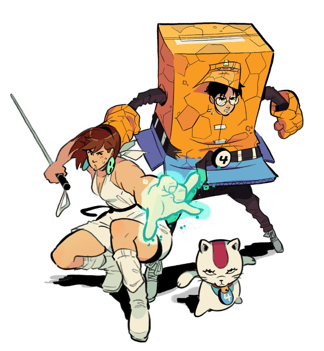 IsSamerow's tweet image. Oh yes, and my two other recent tangentially related Fantastic Four fanarts. #FantasticFour