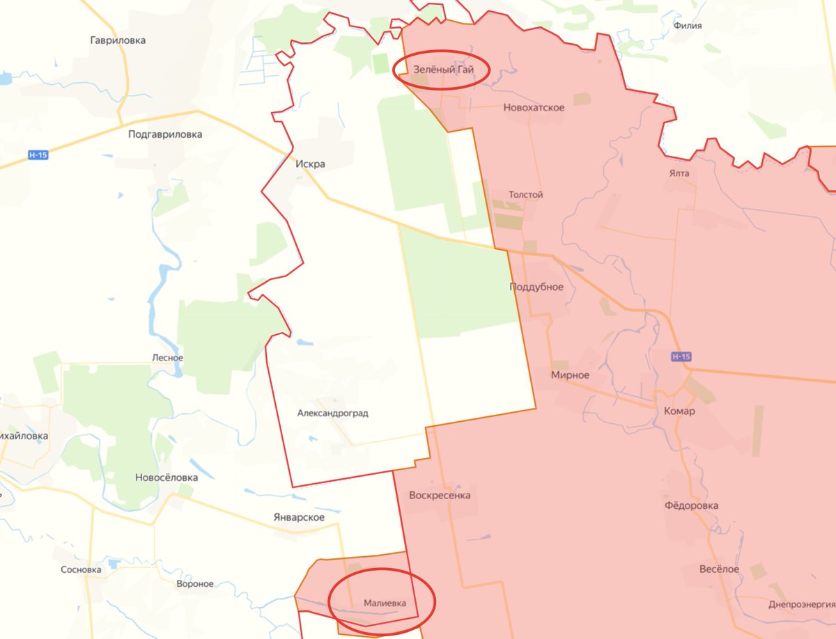 hubeshevo's tweet image. Новопавловское направление. Враг оккупировал н.п Зеленый Гай и Малиевка