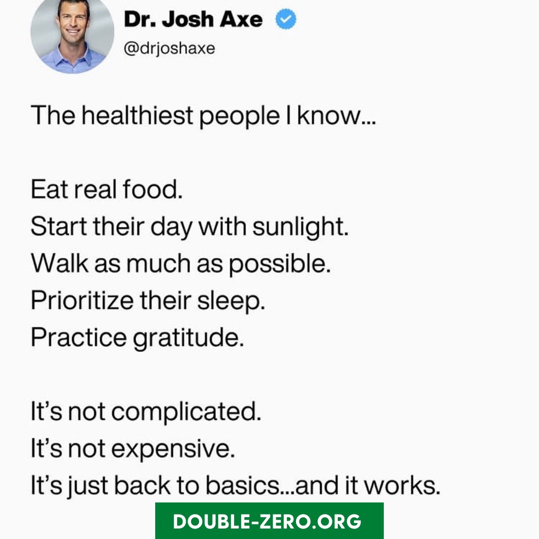 doublezero100's tweet image. Agree.
Agree.
Agree.
Find @drjoshaxe and like-minded healthies on our free resource double-zero.org/oishi/ #health #healthy #healthylifestyle #HealthyHabits