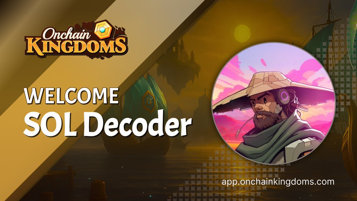 onchainkingdoms's tweet image. The gates open for @SOL_Decoder 🏰
A powerful project focused on DeFi strategy and automation has joined the Kingdom.⚔️
Join our Discord for full details and live support.