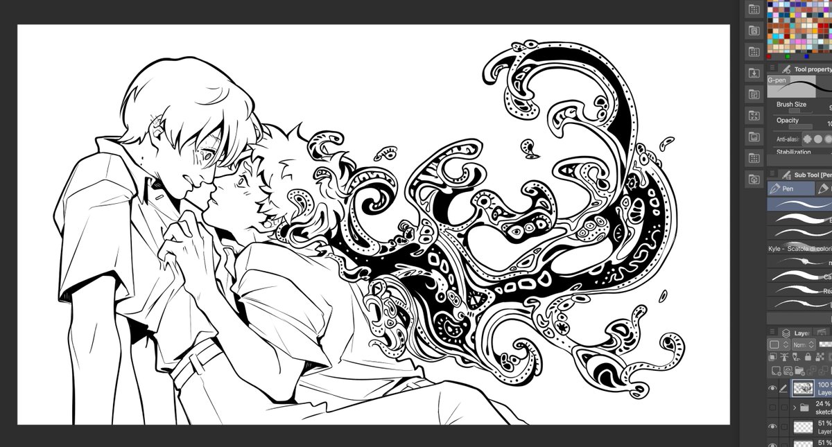_kuronekoart's tweet image. took me 3 hour for Hikaru but worth it-
#WIP #thesummerhikarudied