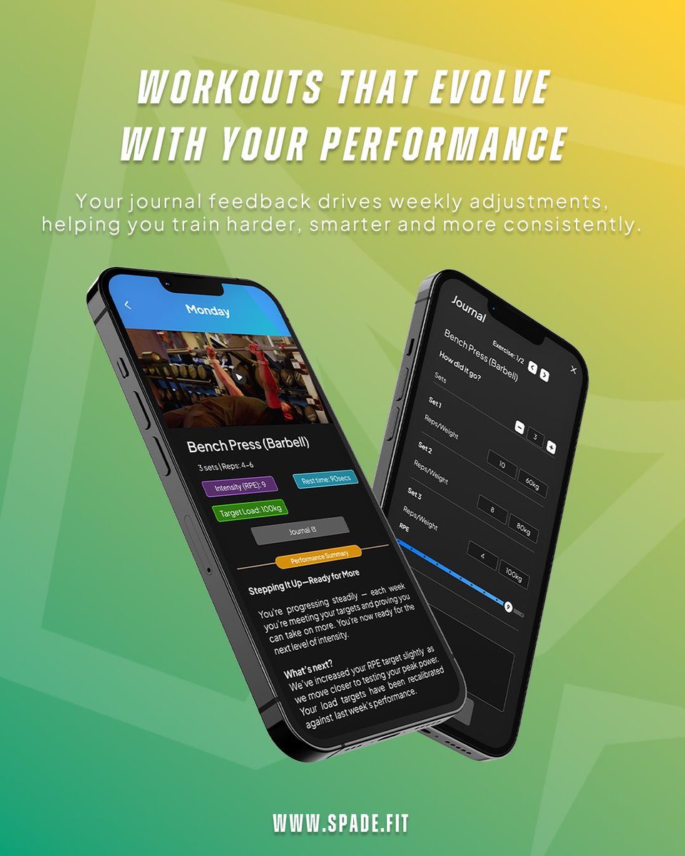 SpadeFit's tweet image. A personal trainer that fits in your pocket. For our first users, we’re giving memberships away for FREE. 

Spade.Fit available for download. Experience adaptive coaching 🔥♠️
 
#SpadeFit #AdaptiveCoaching #FitnessApp #PersonalTrainer #FitnessCoach