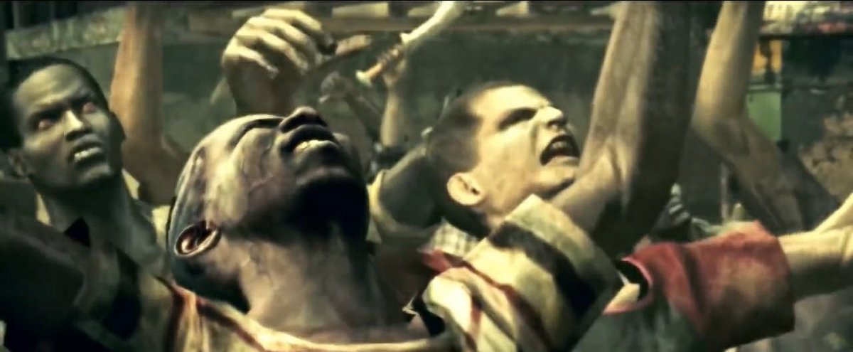 JillJVF96's tweet image. In #RErevelations2 durante la fuga dagli Afflitti,i membri TerraSave paragonano la situazione a Kijuju,alludendo ai Majini di #RE5. Suddetta menzione si collega all'intro del gioco il quale mostra il gruppo salvare i civili di Kijuju.
#ResidentEvil #REBHFun #ClaireRedfield