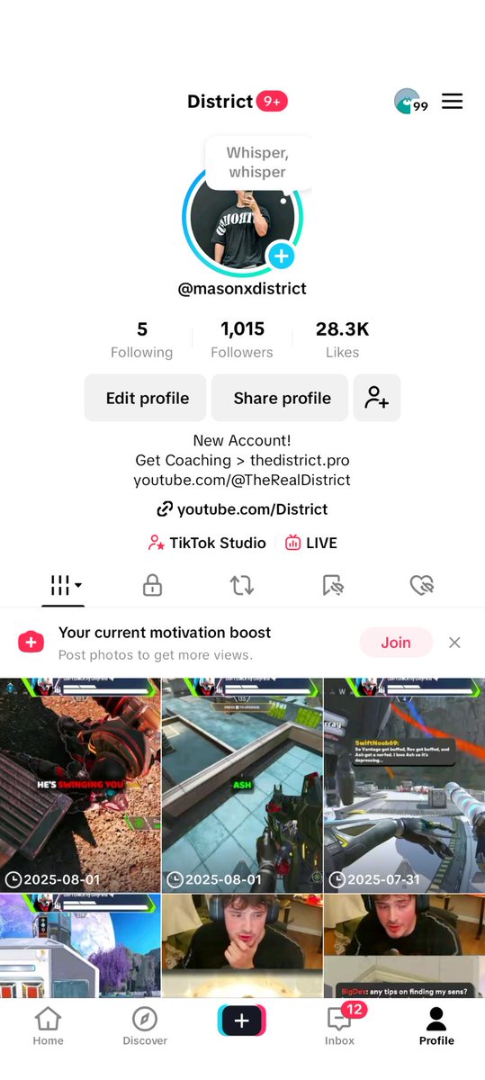 Dorkstrict's tweet image. Made a new Tiktok so I can get monitized with an American account. Happy to say in 2 days we hit 1000 followers!
9k more to go before monitization and I can earn money on the 1000 tiktoks I can re upload