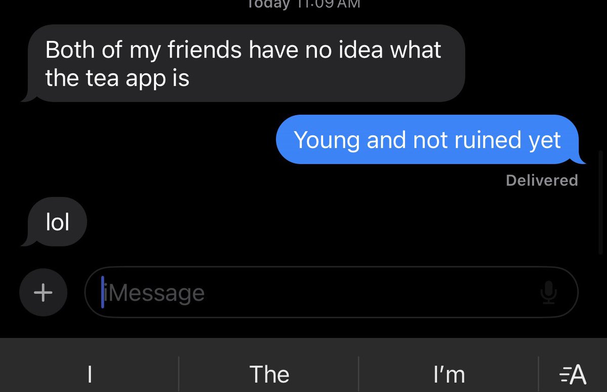 pearlythingz's tweet image. I asked my 21 year old sister if she and her friends (under 21/22) knew what the tea app is and she said none of them do
It’s just the old ugly women on the app lol