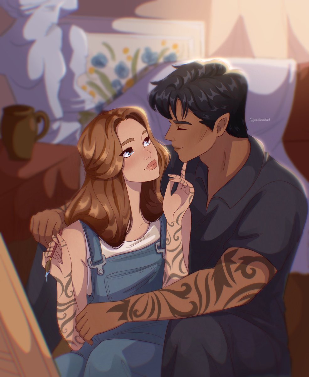 May (@lulufoxboy) on Twitter photo Feyre Week Day 7: Free Day
Here I have Feyre and Rhysand in her art studio having a sweet moment while Feyre is painting.
🎨 jessi.brasilart (ig)
Commissioned by me for <a href="/feyre_week/">Feyre Archeron Week</a>
Characters belong to SJM
#feyrearcheron #feysand #acotarfanart #rhysand Feyre Week Day 7: Free Day
Here I have Feyre and Rhysand in her art studio having a sweet moment while Feyre is painting.
🎨 jessi.brasilart (ig)
Commissioned by me for <a href="/feyre_week/">Feyre Archeron Week</a>
Characters belong to SJM
#feyrearcheron #feysand #acotarfanart #rhysand