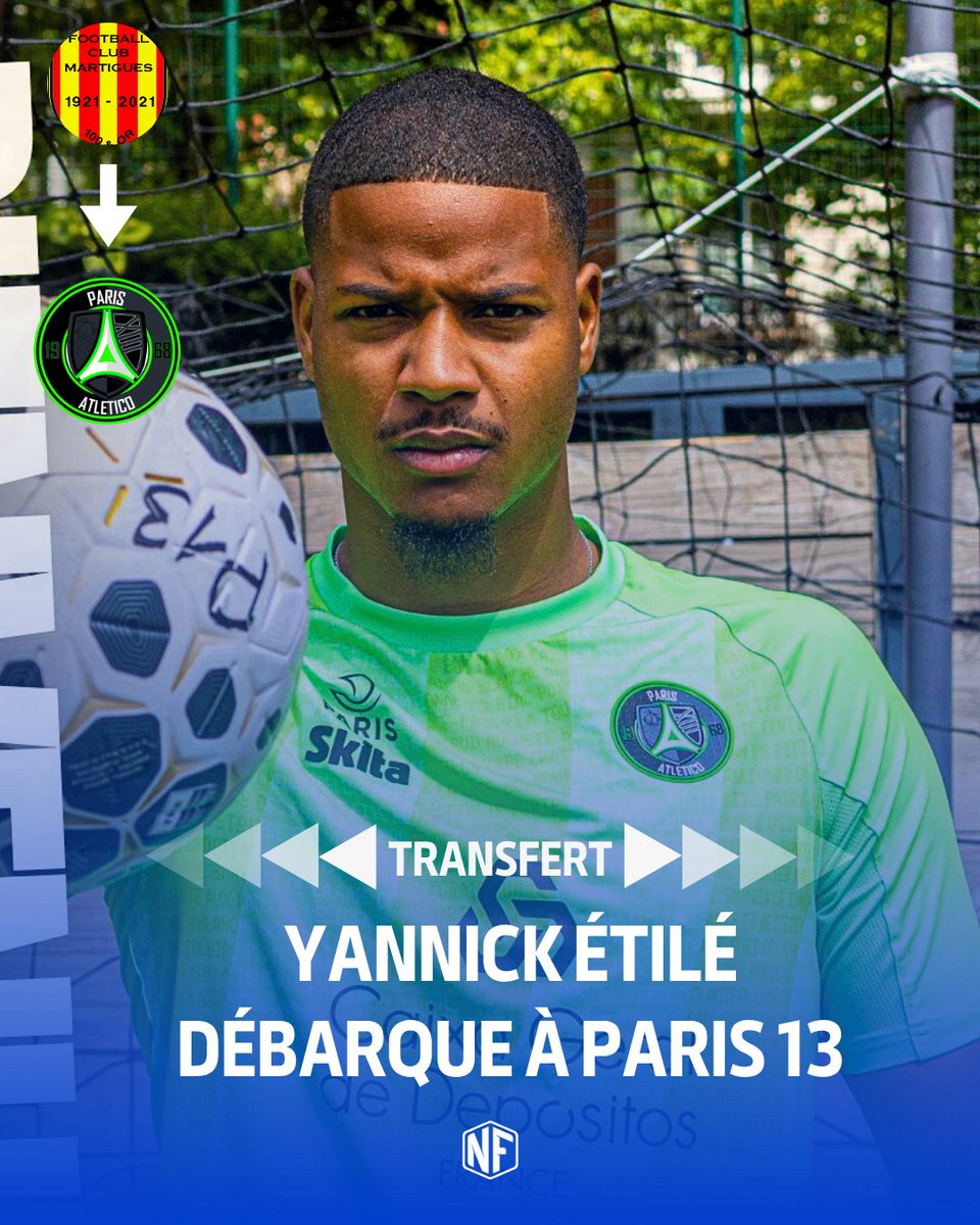 🚨✍️ Nouvelle signature à Paris 13 ! 🟢⚫️

Le Paris 13 Atlético continue de nous surprendre dans ce mercato en annonçant l'arrivée de Yannick Étilé, gardien expérimenté de Ligue 2 et de National ! 🔥