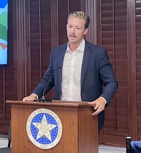 Oklahoma State Superintendent Ryan Walters, who wants to force Christianity taught in public schools and ban books for “sexual material,” was just reportedly caught displaying videos of multiple naked women on his television at a board meeting.