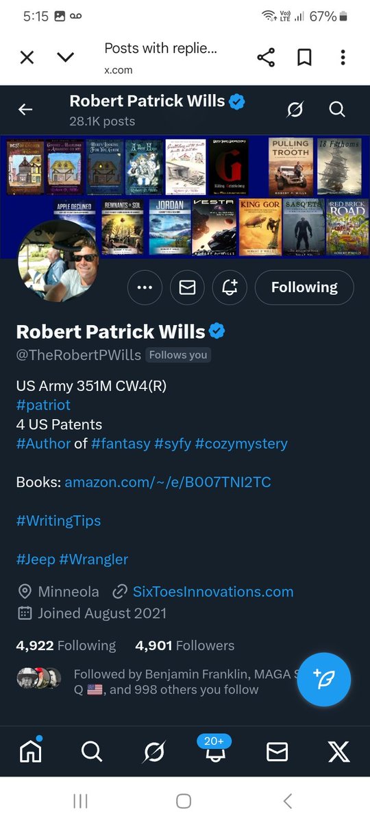 KJW (@hawkesbay69) on Twitter photo Can we find some more friends for this Army Veteran to follow, please give <a href="/TheRobertPWills/">Robert Patrick Wills</a> a follow, repost 💪 🫶 👊 💥 💯 🇺🇸 🫡 Can we find some more friends for this Army Veteran to follow, please give <a href="/TheRobertPWills/">Robert Patrick Wills</a> a follow, repost 💪 🫶 👊 💥 💯 🇺🇸 🫡