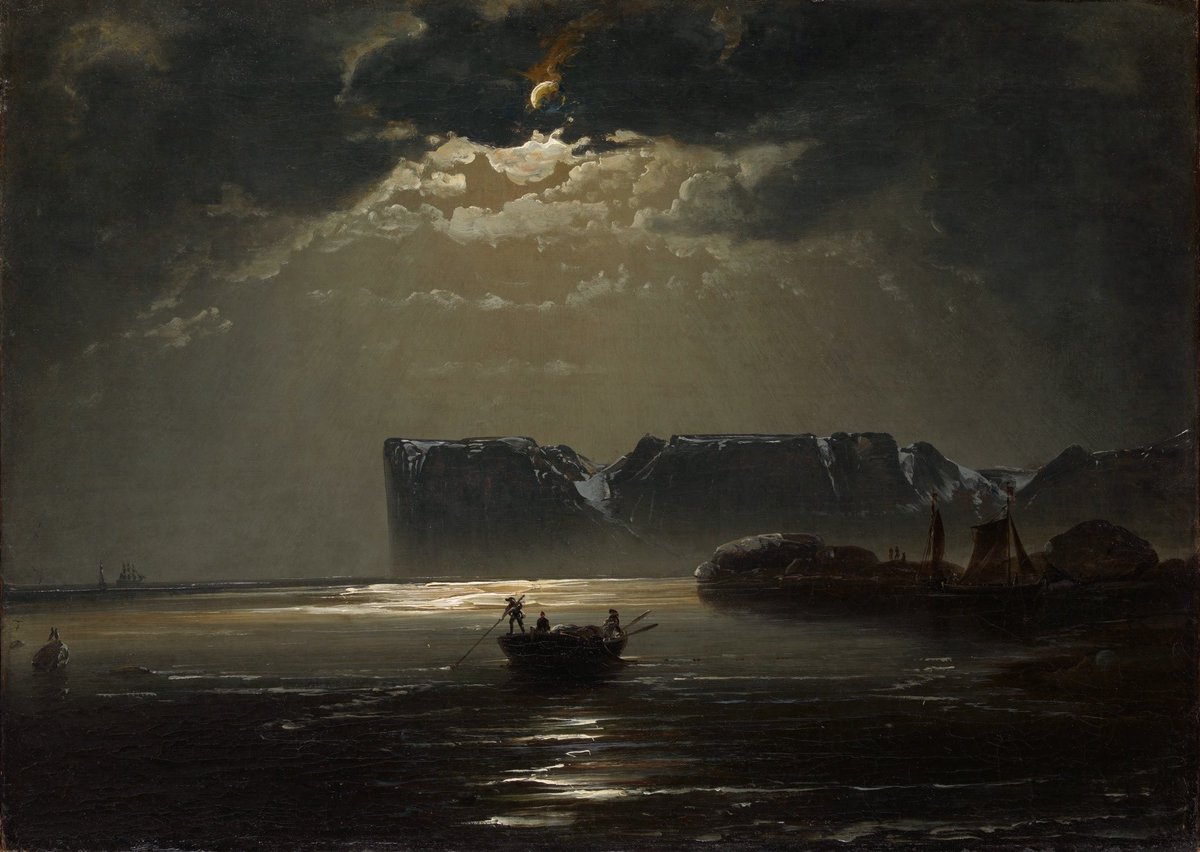 Assiko23's tweet photo. « From North Cape by Moonlight » (1840) Peder Balke https://t.co/Q71bJpnBlK