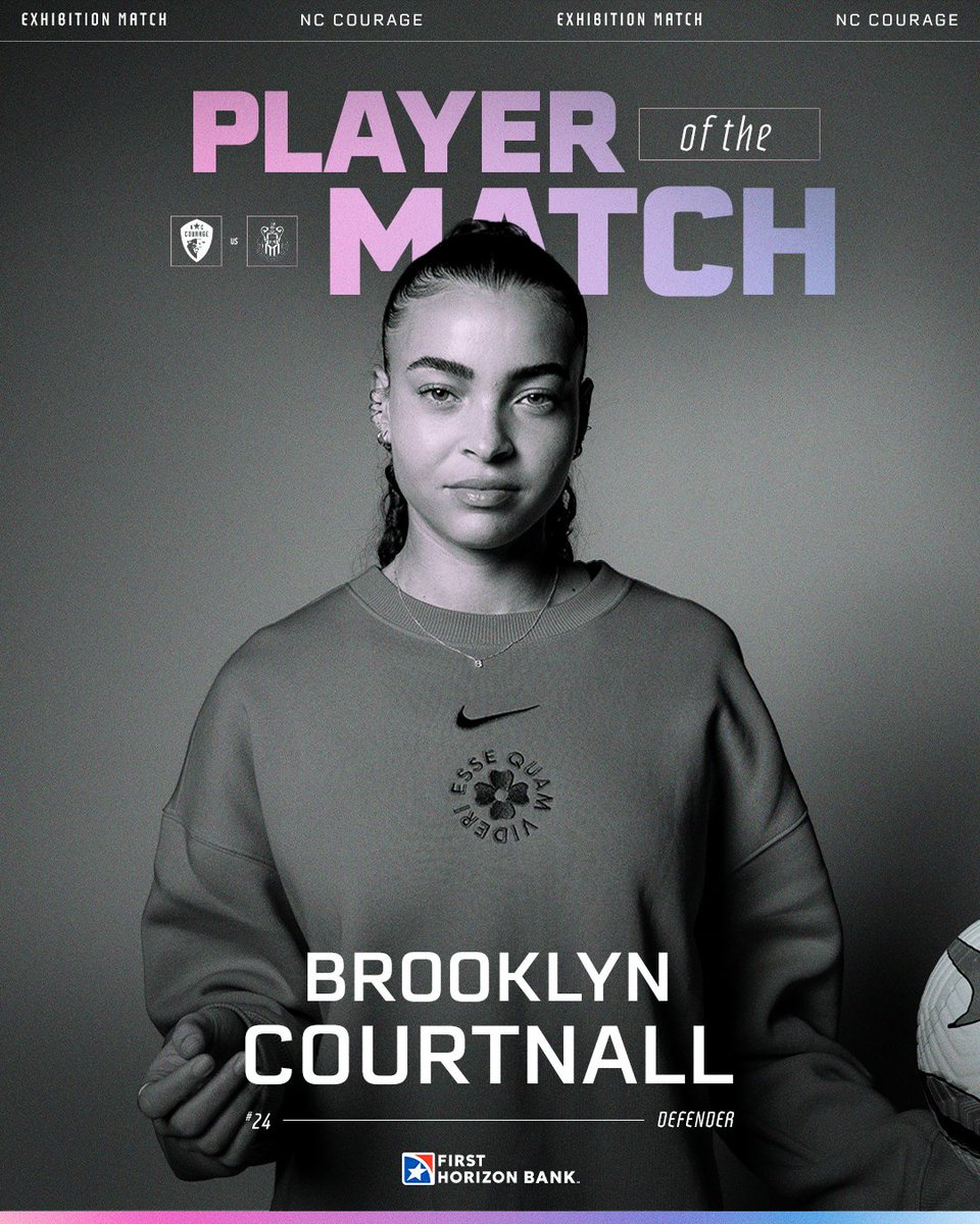 TheNCCourage's tweet image. First professional goal for the rookie 💕
Brooklyn Courtnall earns last night's @FirstHorizonBnk Player of the Match!