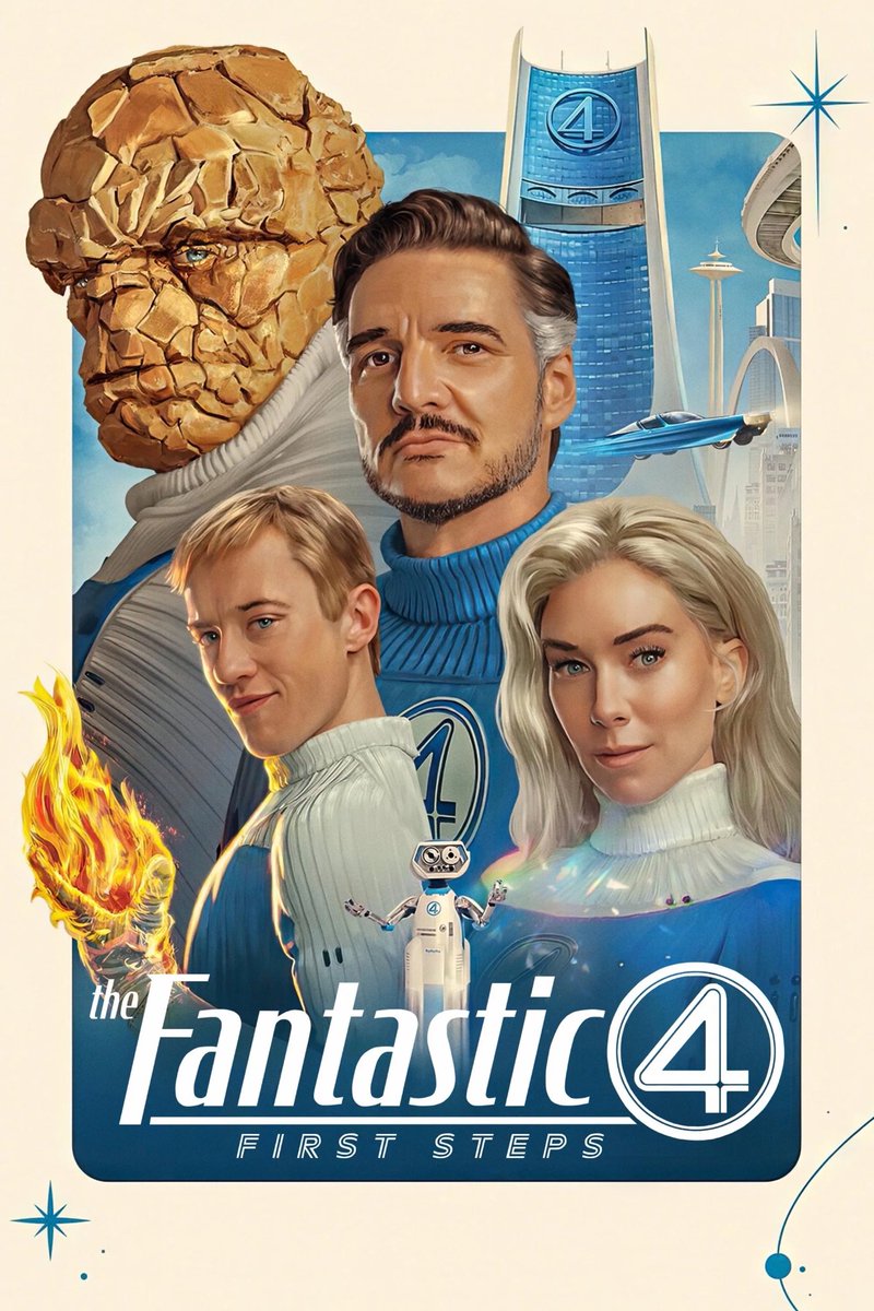 CosmicRanger006's tweet image. The Fantastic Four: First Steps is truly fantastic!
Visually stunning and overflowing with so much love for the comics that it feels like stepping into one. Every character gets their moment to shine, and by the end, you’re left feeling like part of the family.
9/10