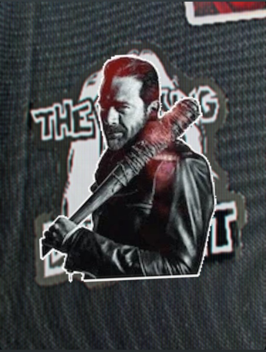 Kalvin_DuMont's tweet image. Neegan says you can’t see the new sticker yet you have to come buy it in person