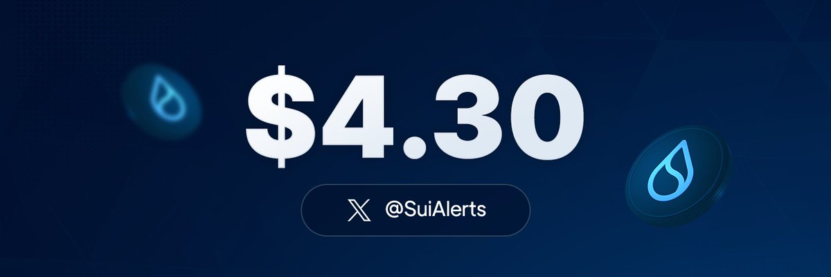 SuiAlerts's tweet image. 🟢 Sui Price: $4.30