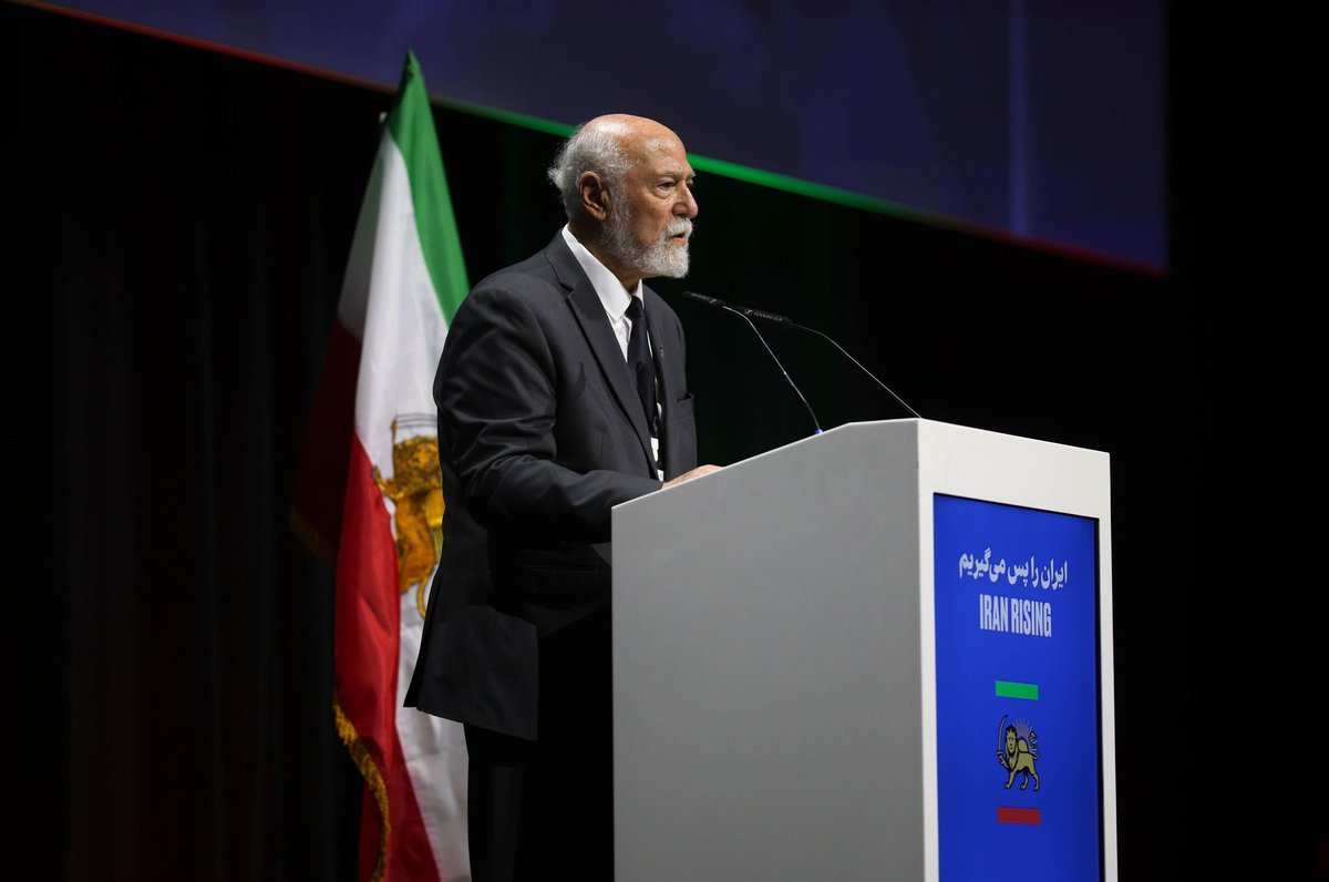 Speech of Esmaeil Nouri-Ala, head of the Social-Democrat Party of Iran, at the Convention of National Cooperation:

“Greetings to Prince Reza Pahlavi and to all the esteemed ladies and gentlemen,
I believe that we now stand in a historic moment—and once we step outside this door,