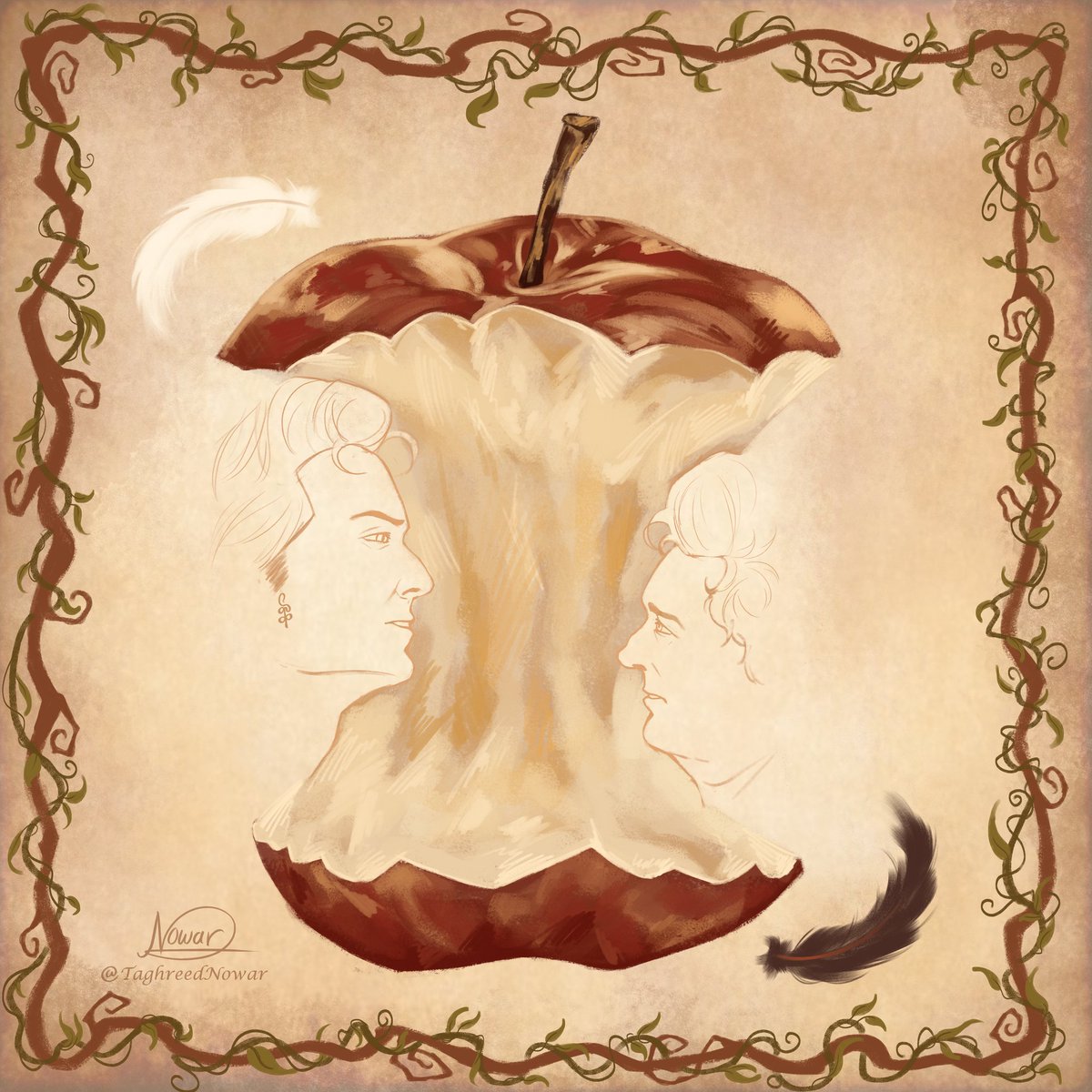 TaghreedNowar1's tweet image. The forbidden apple 🍎
#GoodOmens #GoodOmenFanArt #ineffablehusbands