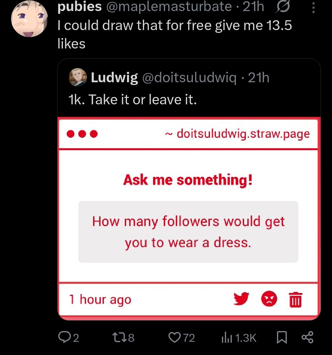 maplemasturbate's tweet image. Okay that&apos;s enough like the actual drawing now bro