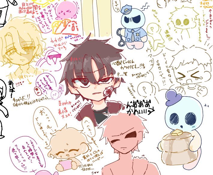 __ni_c0's tweet image. ⚠︎生前捏造、クロス.オーバー
絵チャありがとうございました。
素敵なイラストだらけで眼福です🥹🙏💕
間違えて消しちゃった部分もあります…
本当に申し訳ございません…💦