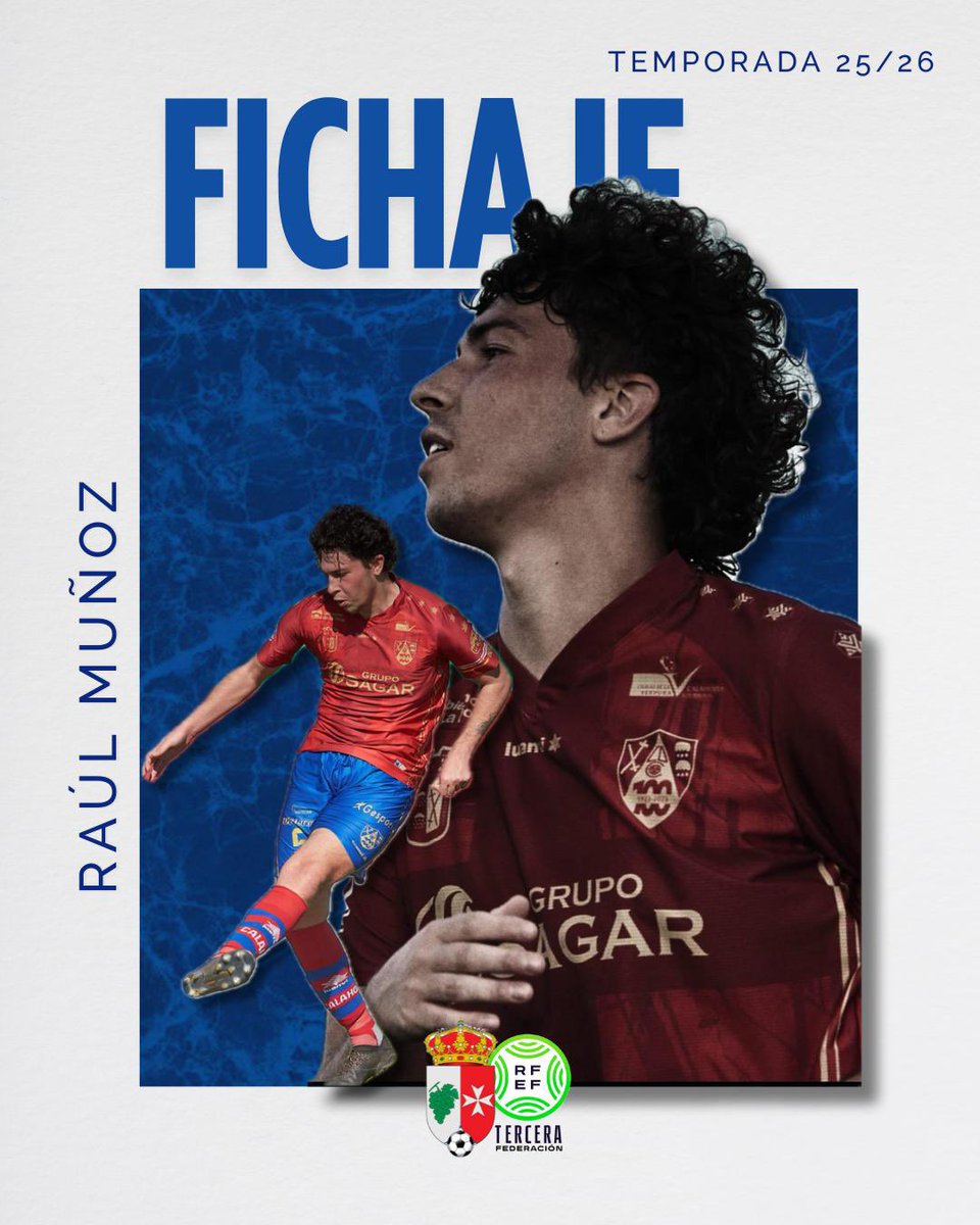 💥 FICHAJE | RAÚL MUÑOZ 💙⚽

Nuevo muro para la defensa del CD Villaralbo 💪

El central zurdo Raúl Muñoz se une al equipo para aportar solidez, carácter y salida de balón en la 3ª RFEF.

💪🏻 Talento, compromiso y experiencia al servicio del escudo.

#LaFamiliaTF