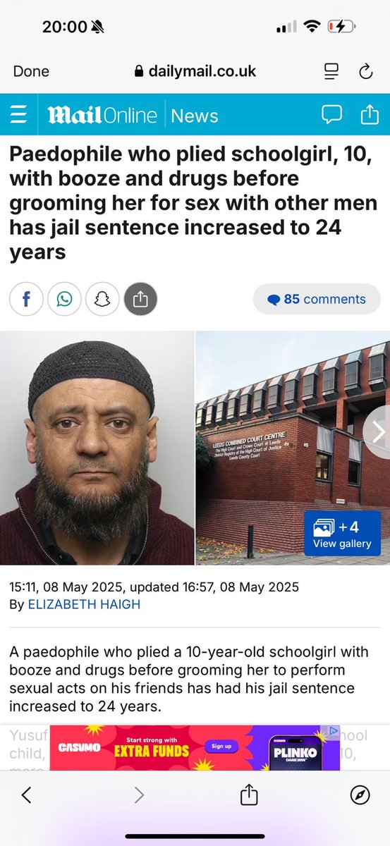 Ten year old child passed/Raped around the Mosque  

Yusuf Kayat, 54, sexually abused the primary school child, when she was 10!

1 pervert on a 10yr old 😮 but she was also passed around his mates at the mosque! 😳 What does that tell you about his mosque and what they find