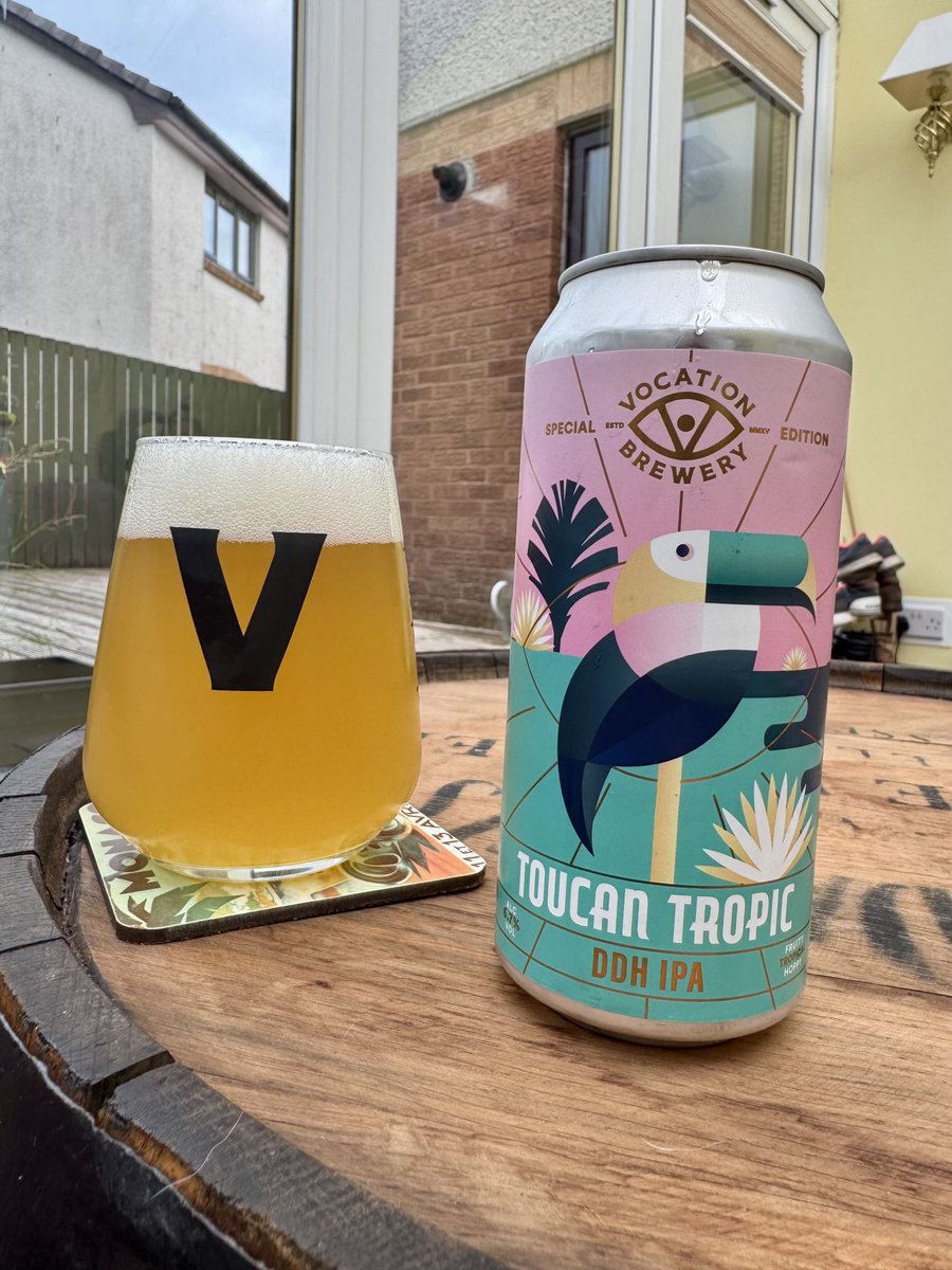 Toucan Tropic DDH IPA by ⁦<a href="/vocationbrewery/">Vocation Brewery</a>⁩ 🍺😀👍
