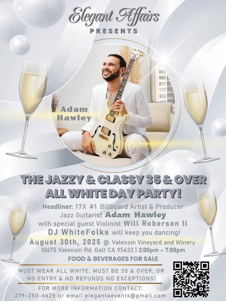 Excited to play in Galt, CA – Aug 30, tix going VERY fast! #MBFEntertainment #adamhawleytour