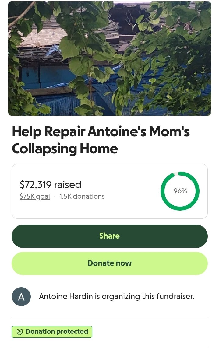 GoFundMe win! 🎉 Massive congrats on achieving your funding goal.
 gofundme.com/f/help-repair-…

 Another successful campaign under my belt - thanks for the opportunity
<a href="/itzjustkhalil_/">Khalil</a>