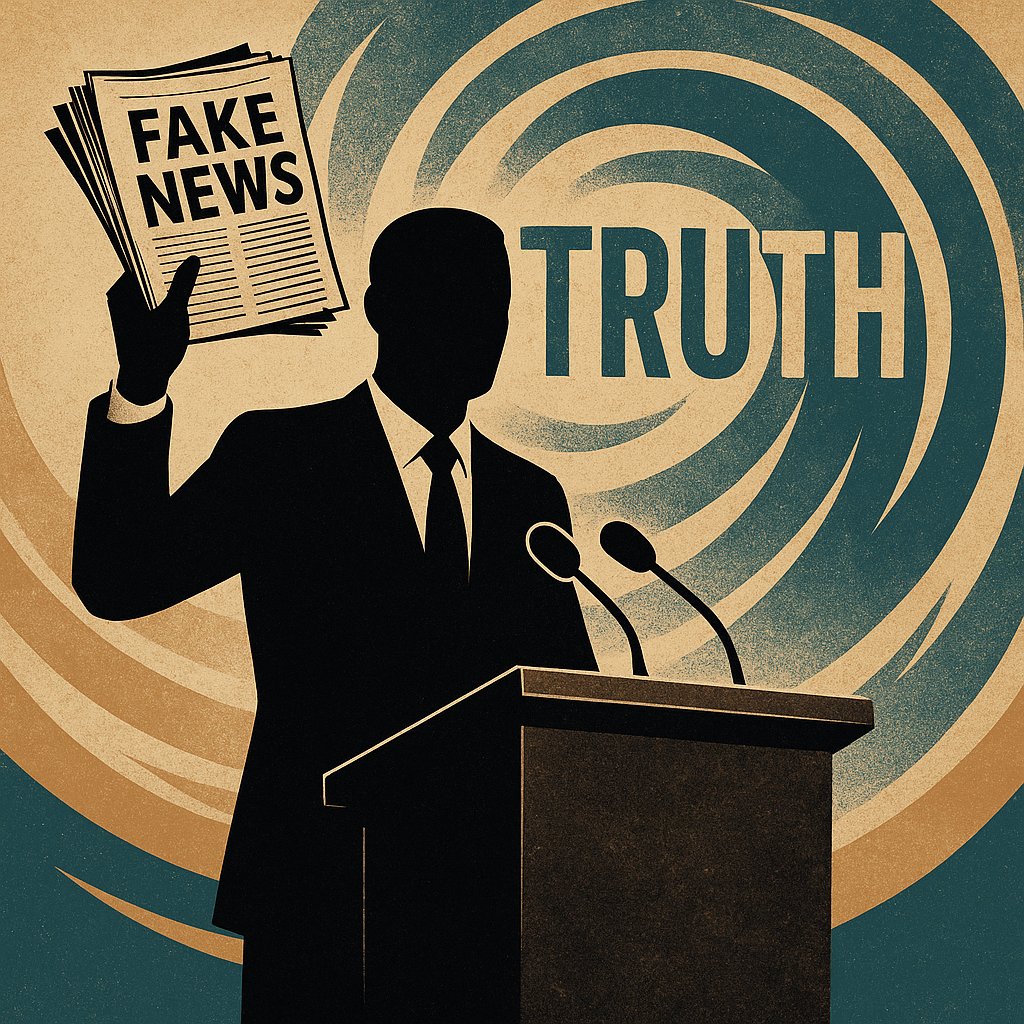 kharamidehsan's tweet image. 🌀 در عصر «پساحقیقت» (Post-truth)، 
حقیقت تابع قدرت است، نه منطق.
اخبار جعلی، ابزار بازتعریف واقعیت است؛ گزارش نمی‌دهد، روایت می‌سازد.
در این نبرد، آن‌که روایت دارد، واقعیت دارد. 

#اخبار_جعلی
#سواد_رسانه‌ای
#جنگ_روایت‌ها