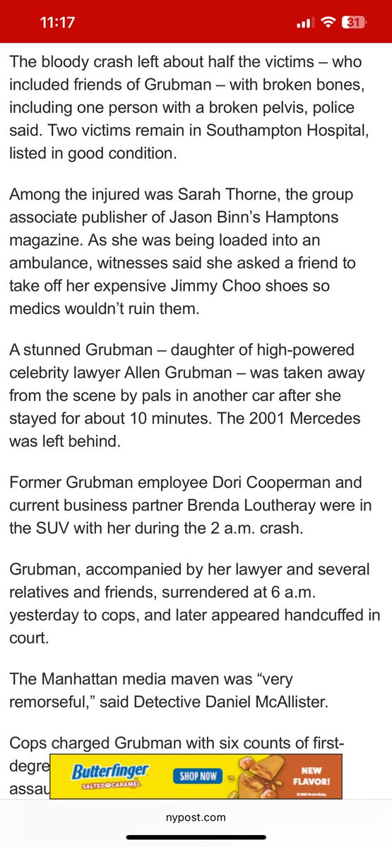 HuntClancy's tweet image. one of the things 9/11 robbed us of was a full accounting of the time in July 2001 publicist and nepo baby Lizzie Grubman, (who exerted influence over the New York social scene) plowed her SUV into a crowd in the Hamptons while screaming ‘Fuck You White Trash’ at a bouncer