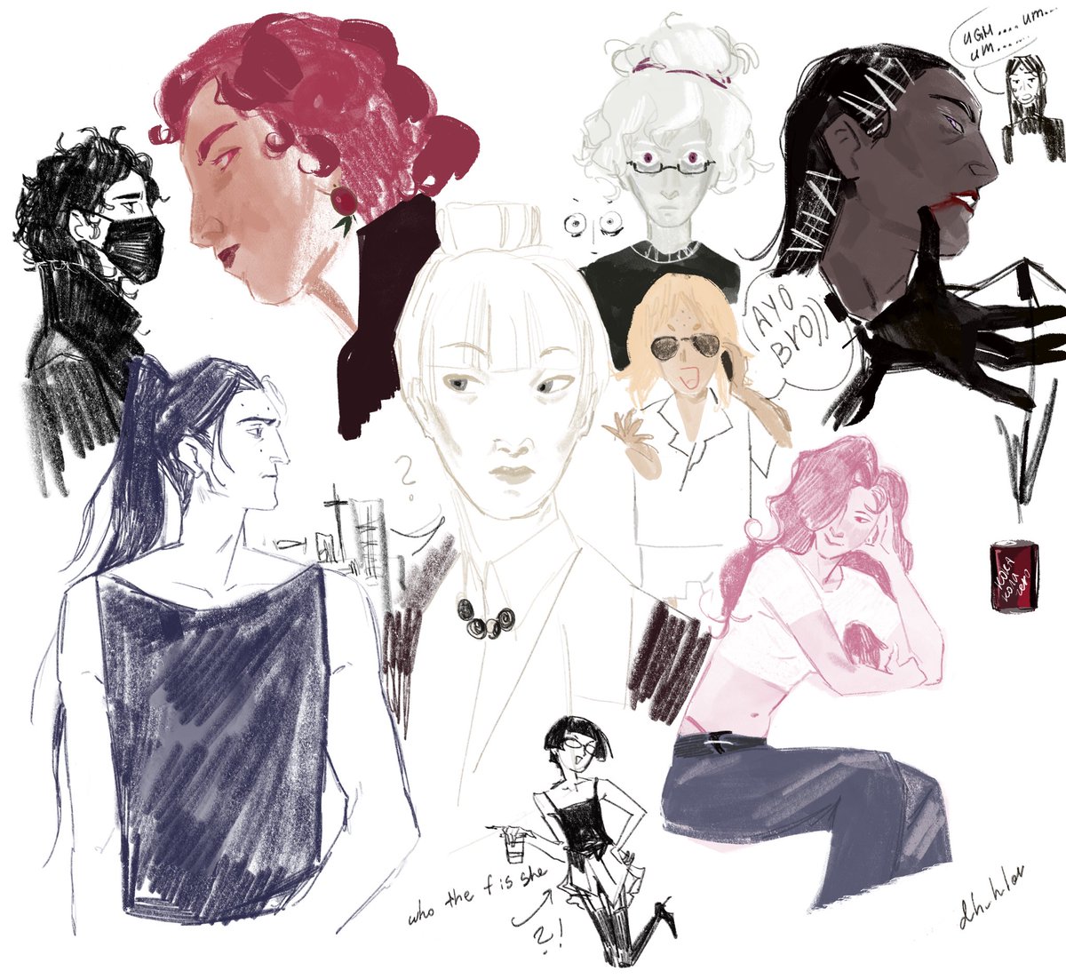 dh_hlor's tweet image. so I have a modern au with ancients and beasts and more importantly I have too much sketches with it
#cookierunkingdom