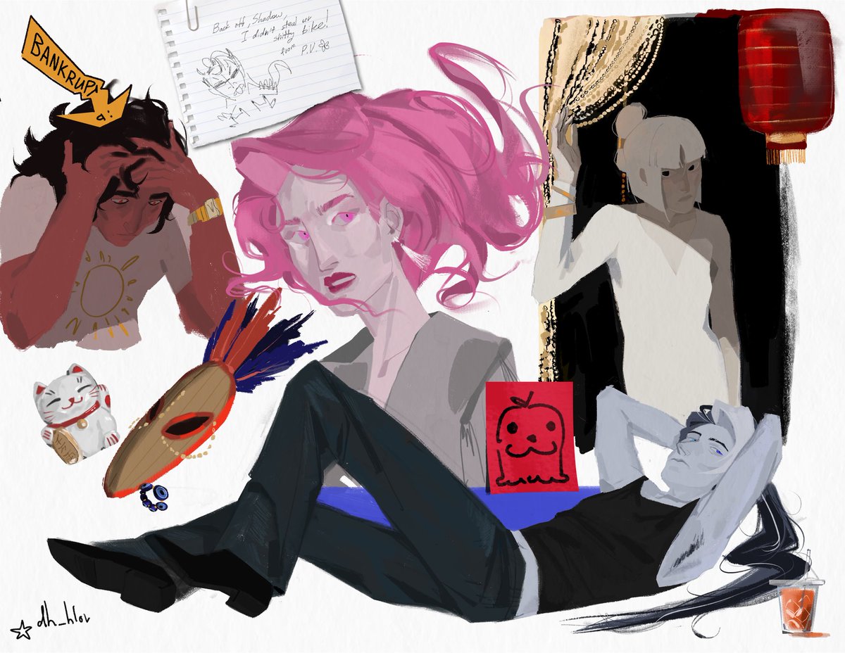 dh_hlor's tweet image. so I have a modern au with ancients and beasts and more importantly I have too much sketches with it
#cookierunkingdom