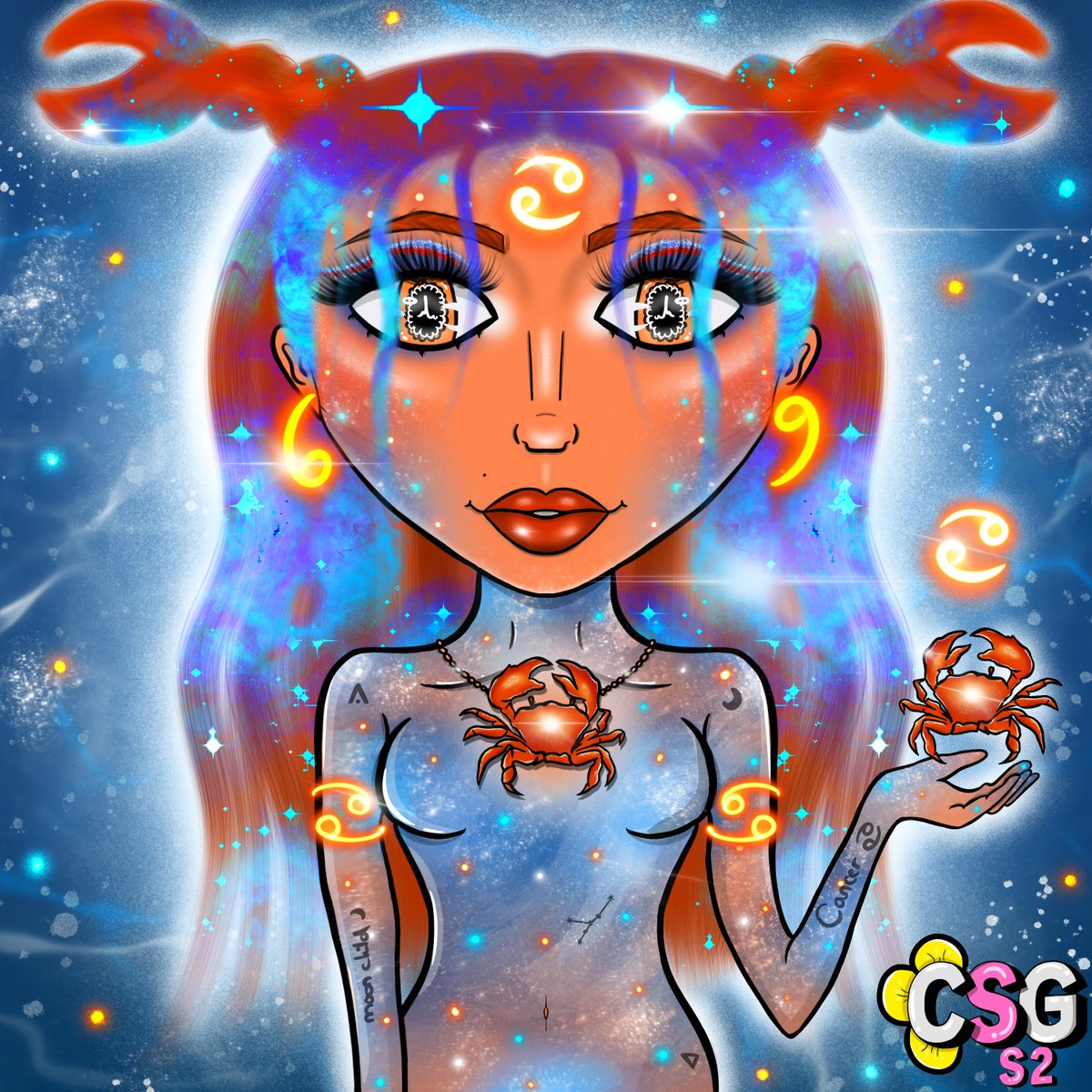 Daisyartss's tweet image. Good evening everyone 🫶🏻
Cancer ♋️ CSG sign #ClassySassyGirls
Actual art - Ai version (thanks to @Roachkilla1746 for her)
Check her out opensea.io/item/matic/0xd…