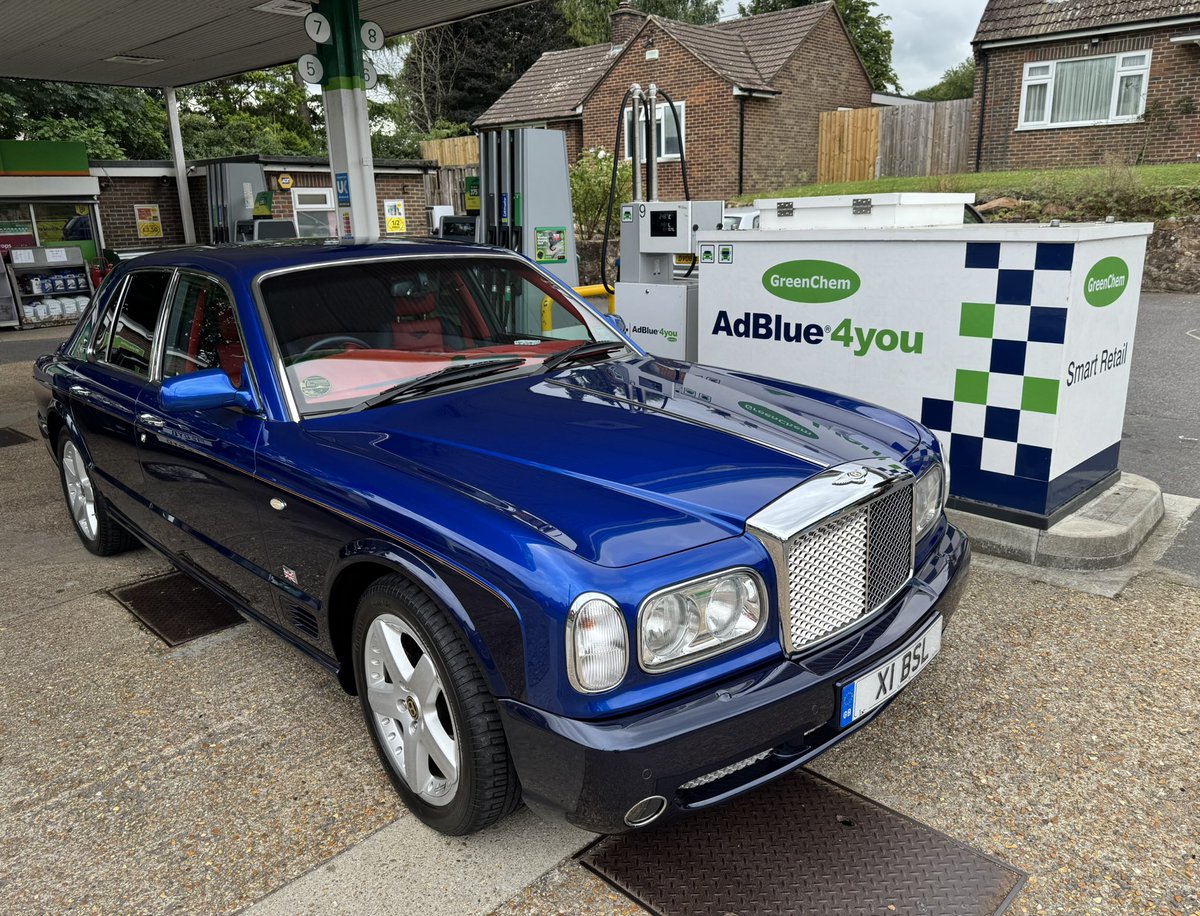 When Old Money Meets New Tech

A regal Blue Bentley Arnage holding court beside an AdBlue pump.
No, she doesn’t need it. She doesn’t even acknowledge it.
But like a duchess passing a self-checkout lane — she’s above it, and somehow makes the moment iconic.

Farewell Duchess
