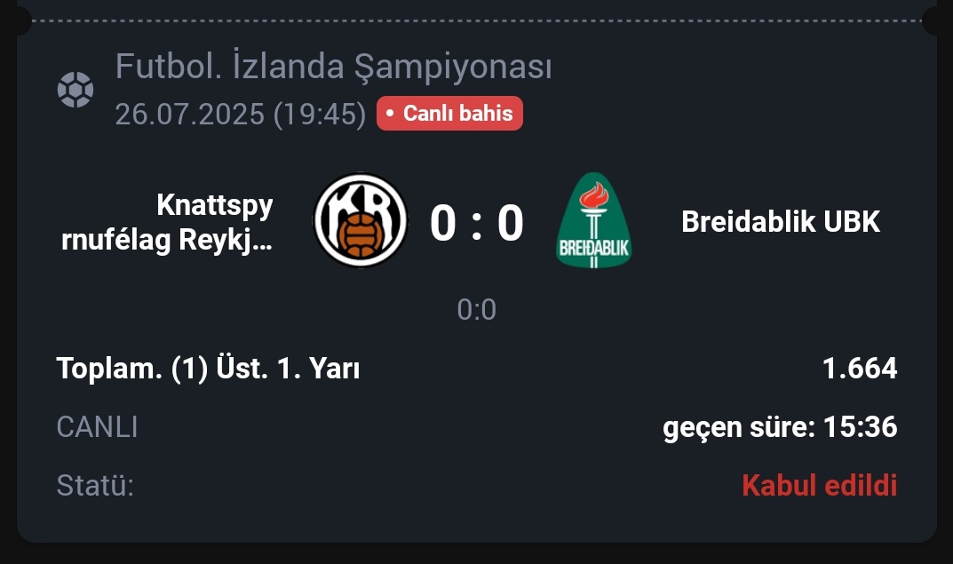 CANLI 1🎯

⚡️ Bol şans diliyorum!

💬 DAHA FAZLASI İÇİN; 
📍 t.me/PROFTIPSS_01
📍 t.me/PROFTIPSS10

#spor #bahis #kupon #rolling #canlıbahis #oran