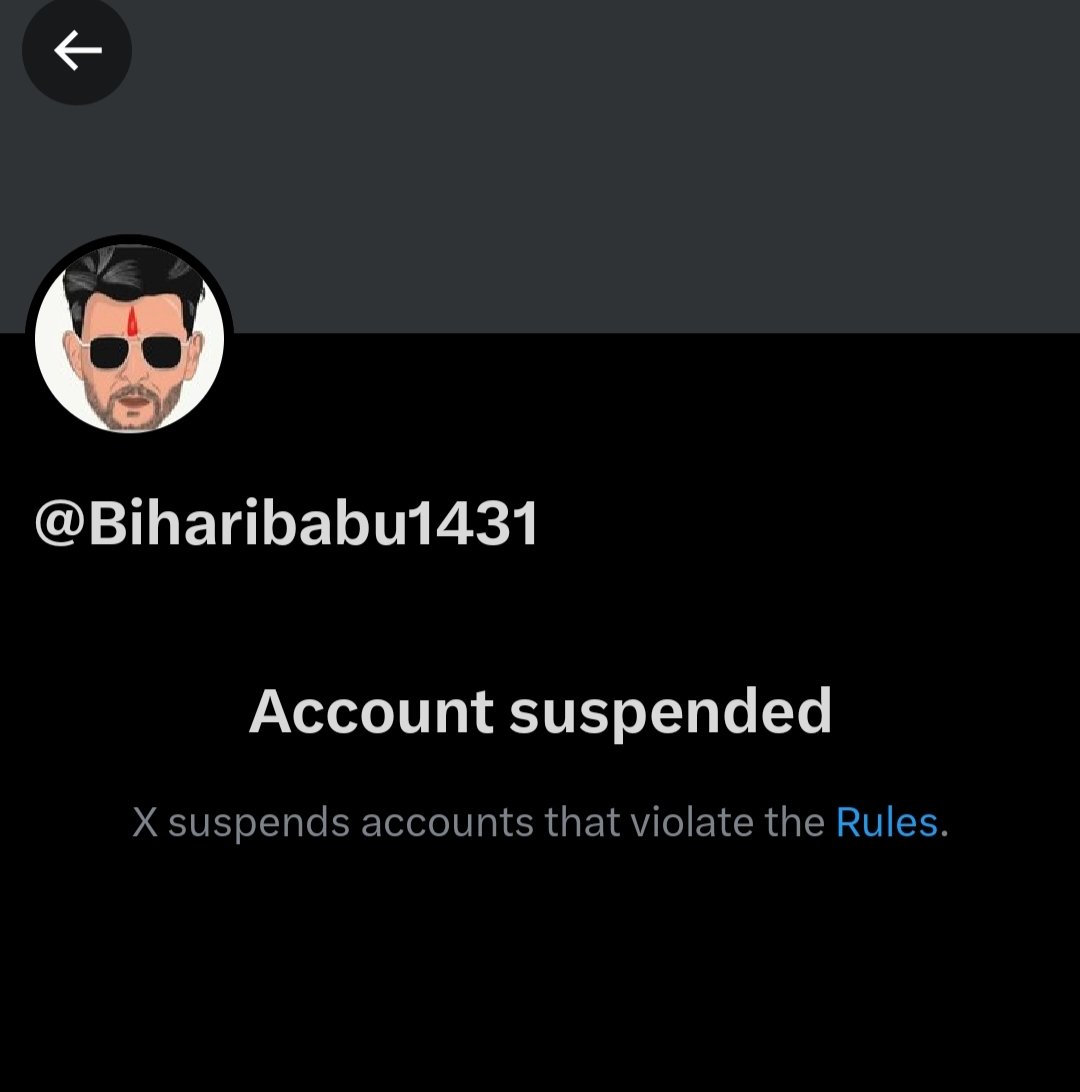 devikarana92's tweet image. Hello @X @XCorpIndia
@Biharibabu1431 का अकाउंट बिना किसी बात के सस्पेंड कर दिया गया है , कृपया आपसे निवेदन है कि अकाउंट को जांच कर बहाल करने की कृपा करे
#RestoreBihariBabu
@Ramanand06
@vaibhav5174
@Bun_raakas__