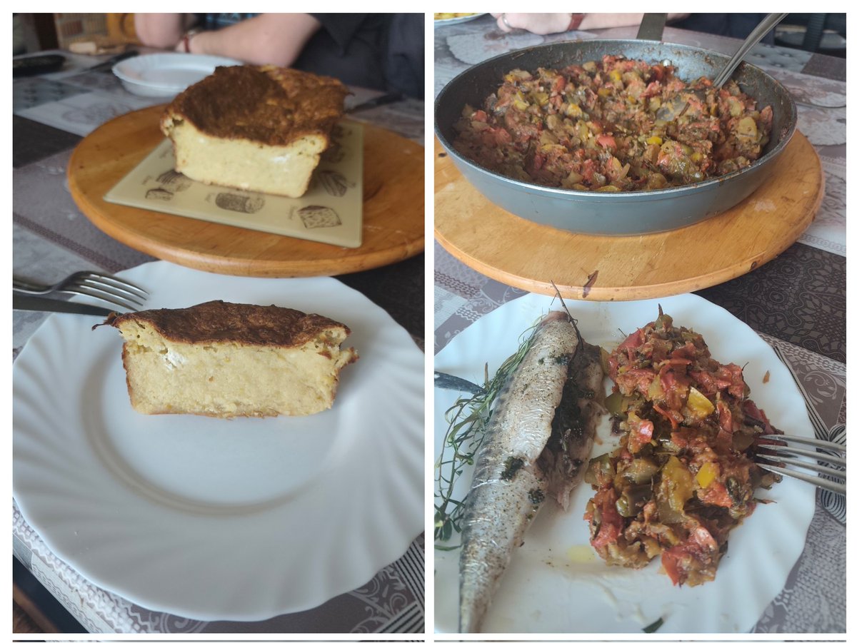 nittronic's tweet image. Cake courgette/chèvre frais.
Ratatouille et maquereau (estragon, thym citron)
* Légumes 80% jardin.

Par moi-même et pour tout le monde ! Miam-miam.😋😋😋