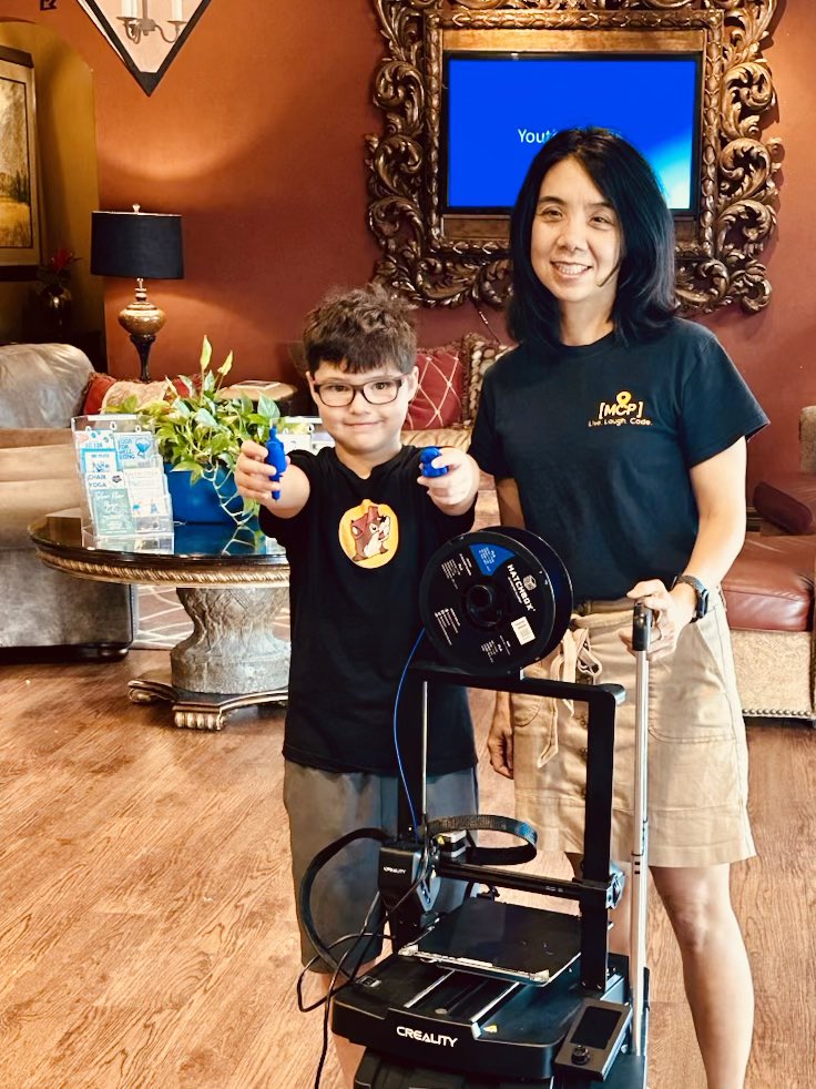 mycodingplace's tweet image. Last week we brought one of our 3d printers to beautiful Lakeway Activity Center for a camp which was very exciting for the kids!  This boy was very happy with his crocodile and rocket ship. 😊 #summercamp #stemeducation #lakeway #lakewayfamilies #3dprinting
