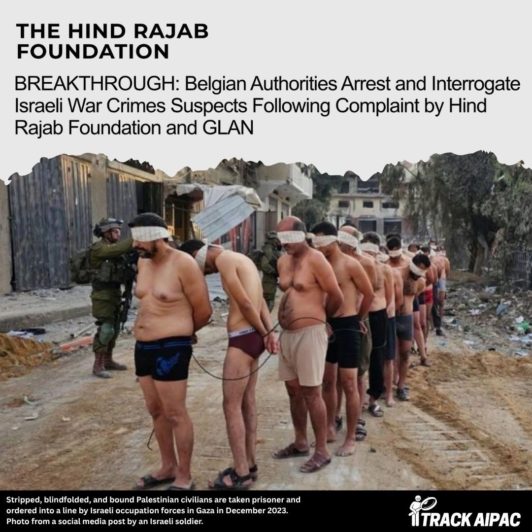 Belgium just did something no other Western country has done: they arrested and questioned two Israeli soldiers accused of war crimes in Gaza. It happened at a public music festival, thanks to a legal complaint from the Hind Rajab Foundation and the Global Legal Action Network.
