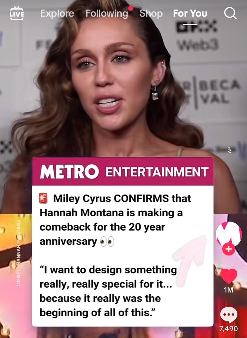 mileyfortune's tweet image. o likes desse vídeo no tik tok a miley tem tudo na mao pra fazer o maior mousse com esse novo conteúdo da hannah montana