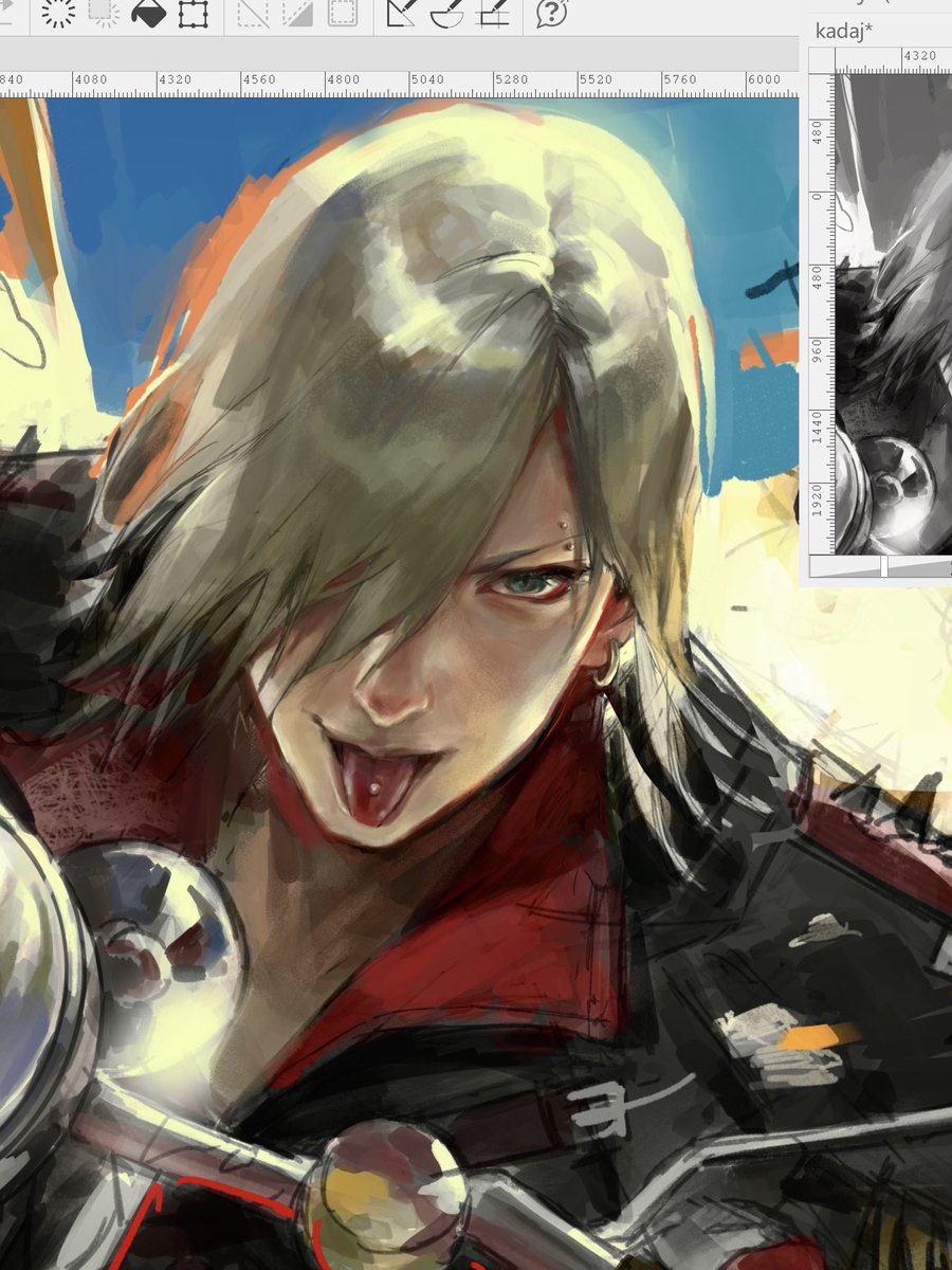 Chinno_x07's tweet image. #Kadaj #FFVII #fanart 🐱