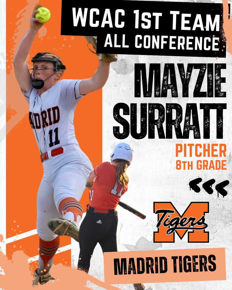1st team all conference, Mayzie Surratt! Congratulations!