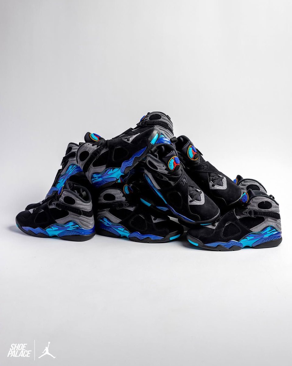 SneakerAlertHD's tweet image. Air Jordan 8 Retro &apos;Aqua&apos; 💙💜

Shop -&amp;gt; bit.ly/4o2cHJL