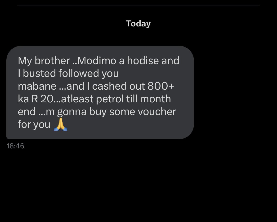 Mohale_Evans's tweet image. Good Stories β
π₯.
We are not there yet β
π₯
We may not win today but rest assured
We are going to make it β
π₯
This good stories are motivating β
π₯