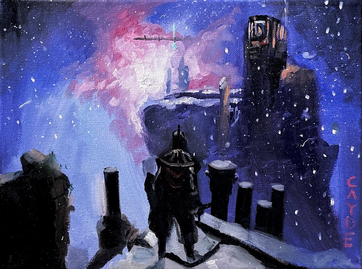 I made an oil painting of Siofra River in Elden Ring