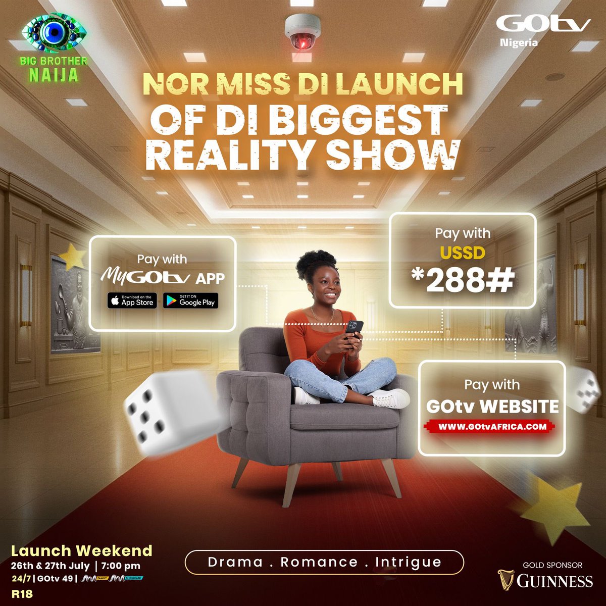Entdaily001's tweet image. Get ready, because joy, vibes, and non-stop entertainment are coming your way tonight! π
The Launch Show of Big Brother Naija Season 10 kicks off tonight at 7 pm on GOtv CH 49 β and you donβt want to miss the grand entrance of the housemates, the drama, and all the surprisesβ¦