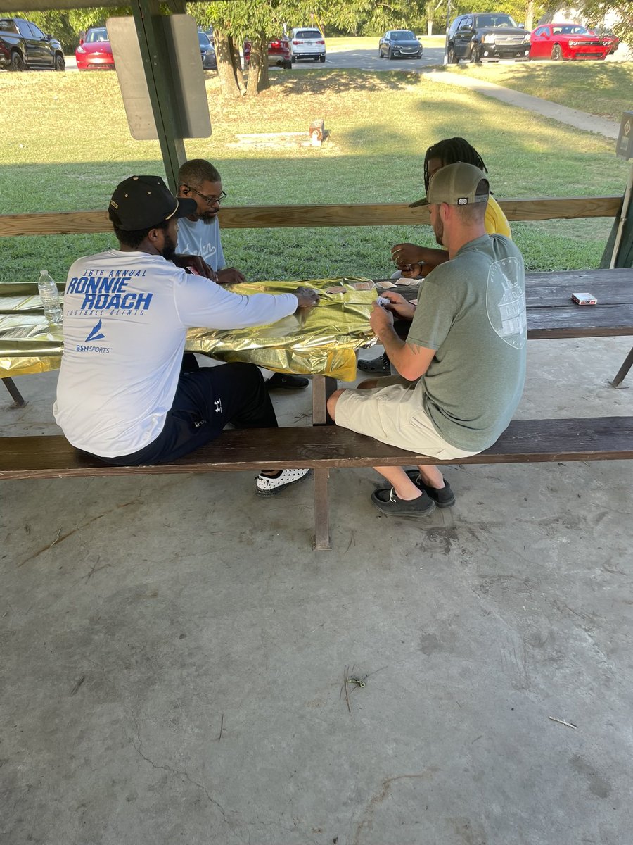 A time was had at our Senior Dad’s BBQ! Always love hearing the favorite  memories each dad/son share between each other.  Bones, spades, washers, fishing, and great food from West Got It BBQ! Thank you to everyone that makes this a great event each year! #TOUGH #EPED
