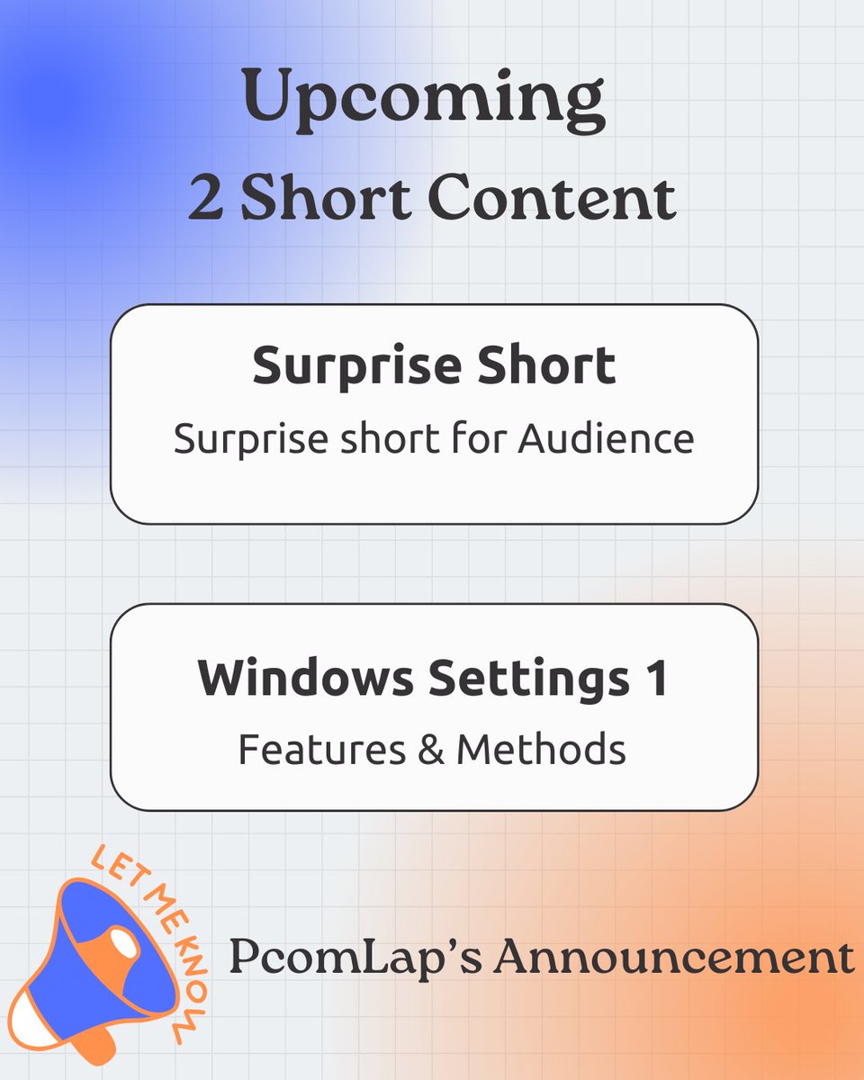 PComLap's tweet image. 🚨 4 New Videos Coming on PcomLap!
🎁 Surprise Short
⚙️ Windows Settings 1
📥 Prism Live Studio Install
🤖 Weekly AI Drop
🔥 Stay updated &amp;amp; watch full content here 👇
📺 youtube.com/@PcomLap
#TechTips #AItools #PcomLap #Shorts