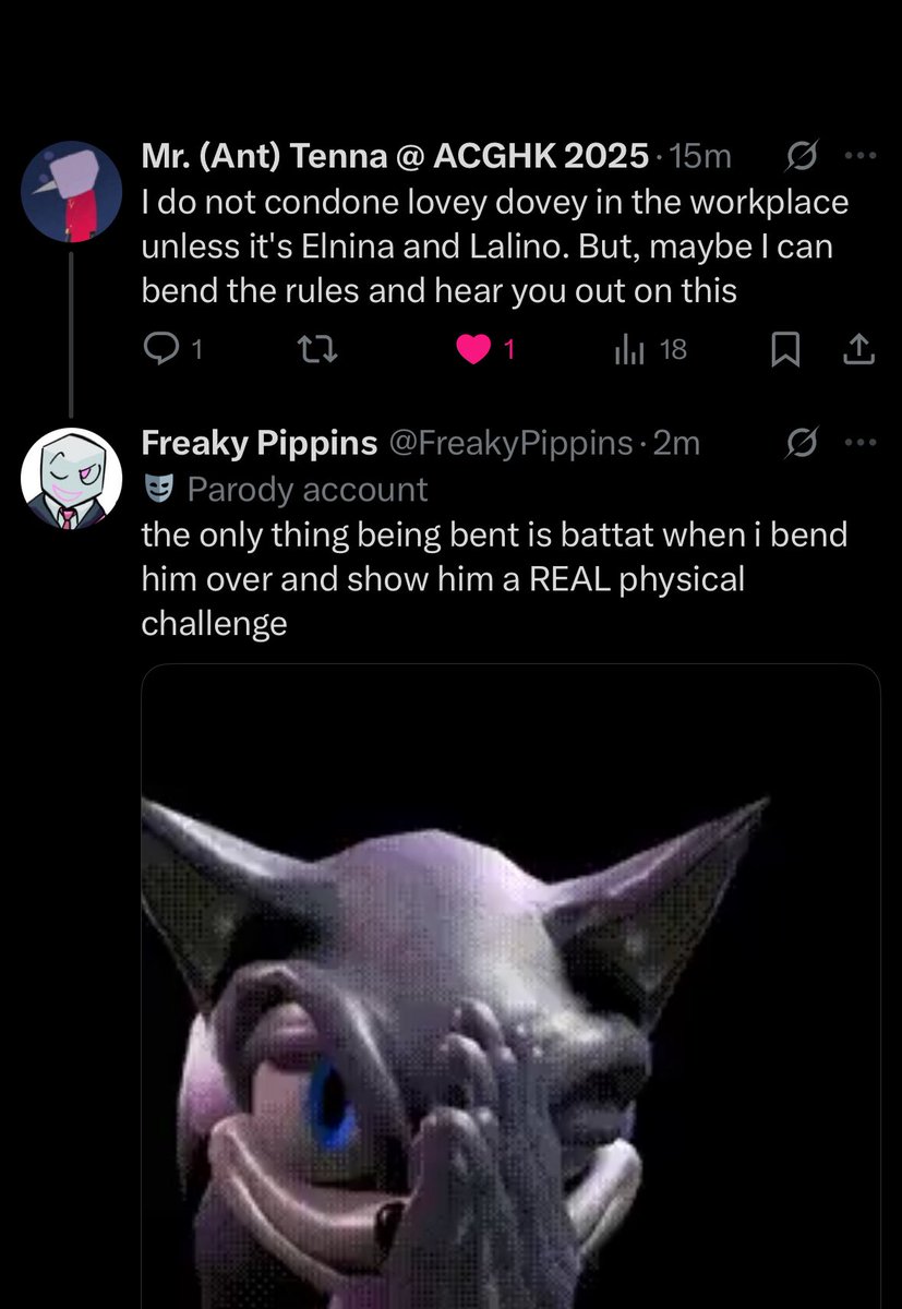 FreakyPippins's tweet image. one day one of these fuck ass roleplay accounts are going to (justifiably) block me