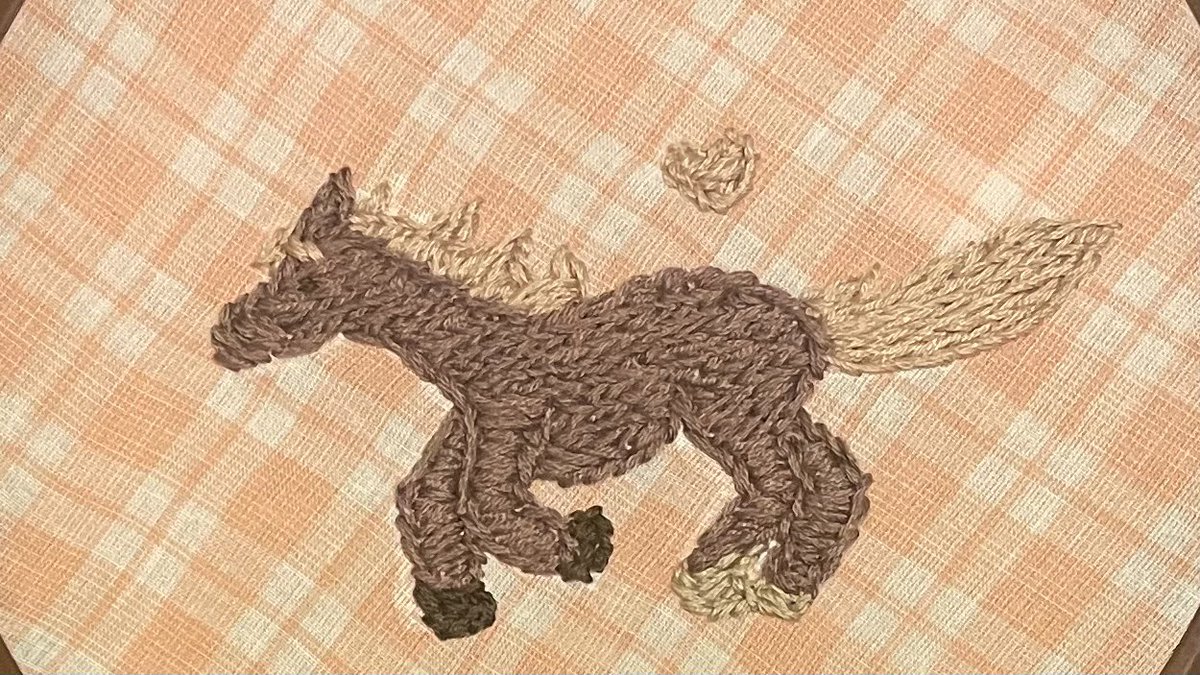 Re_ikadayonn's tweet image. 初めての刺繍、まあいいだろう！楽しい！