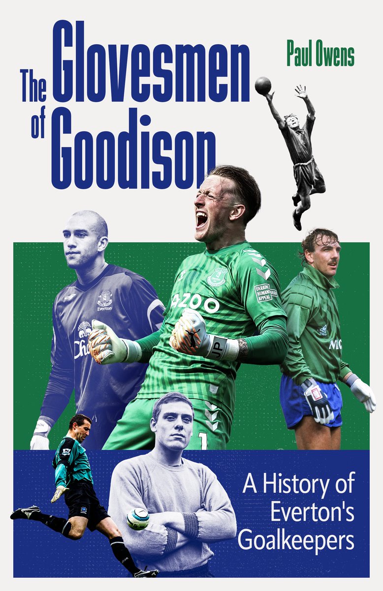 TheFootyLibrary's tweet image. 📅 New Book Monday for @PitchPublishing on the 28th.
📘 Paul Owens’ “The Glovesmen of Goodison” explores the careers of those who have stood between the sticks for Everton.